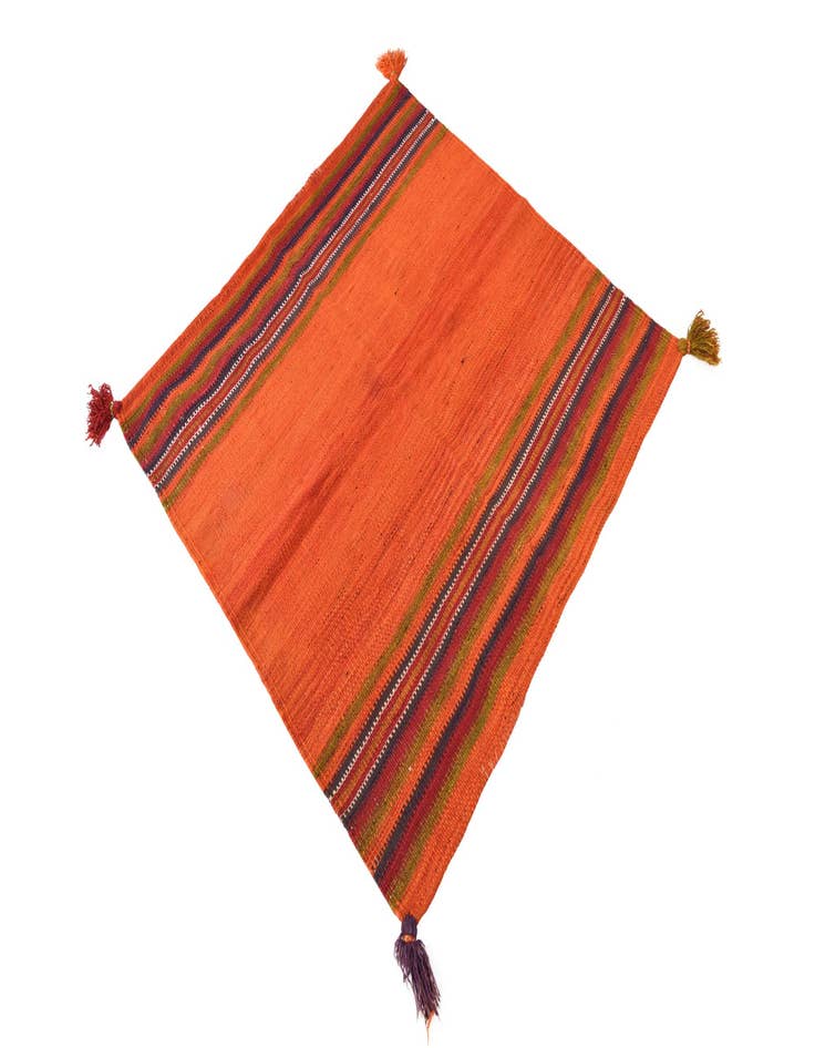 Detail image of  3' 6 x 3' 6  Hand Woven Kilim Fars Wool Square Rug