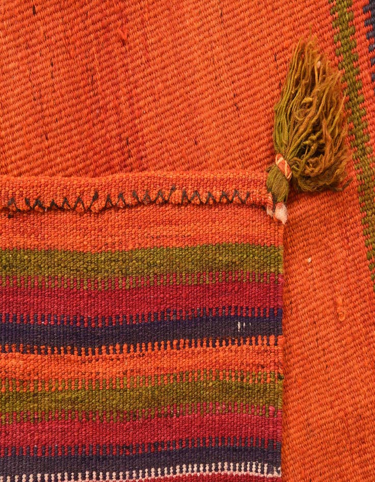 Detail image of  3' 6 x 3' 6  Hand Woven Kilim Fars Wool Square Rug