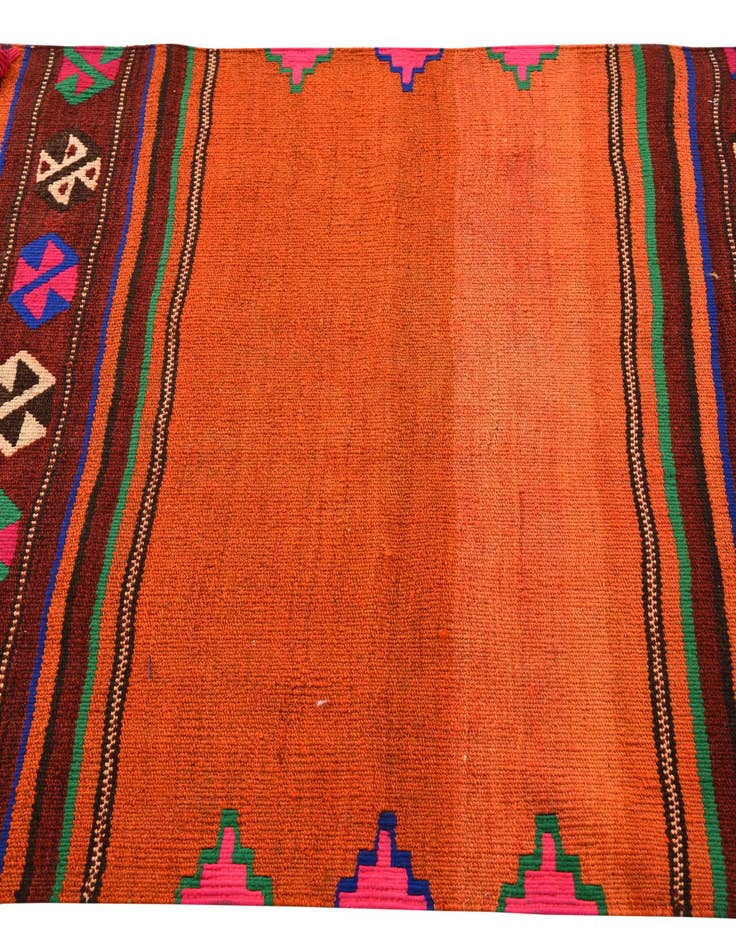 Detail image of  3' 8 x 3' 8  Hand Woven Kilim Fars Wool Square Rug