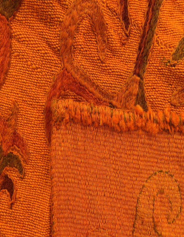 Detail image of  6' 5 x 7' 7  Hand Woven Kilim Suzani Wool Square Rug