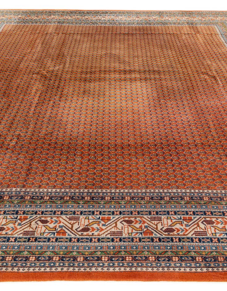 Detail image of  9' 9 x 10'  Hand Knotted Mir Wool Square Rug