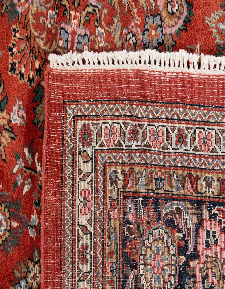 Detail image of  8' 1 x 8' 5  Hand Knotted Sarough Wool Square Rug