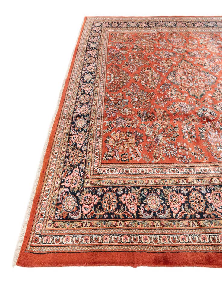 Detail image of  8' 1 x 8' 5  Hand Knotted Sarough Wool Square Rug