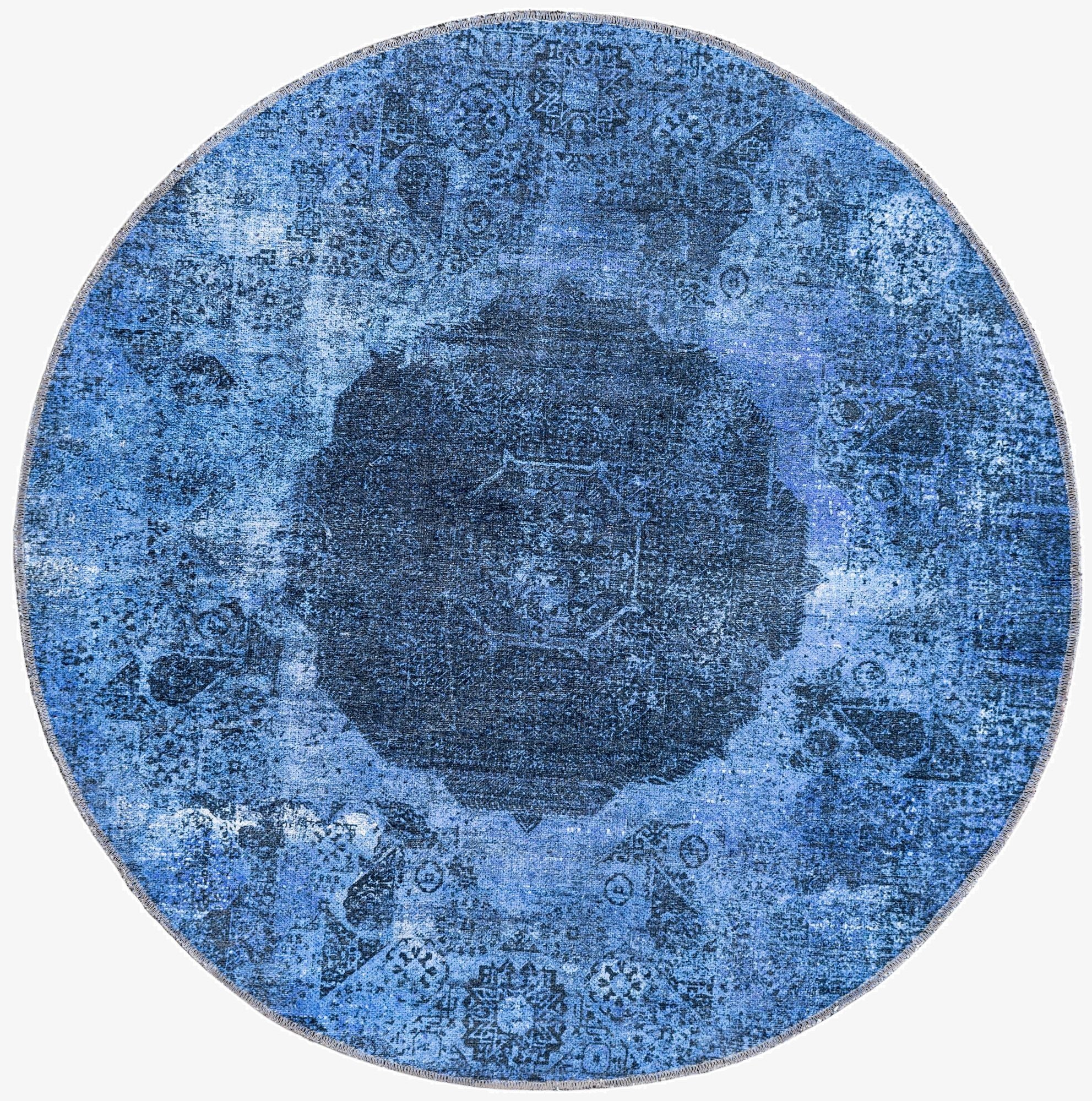  4' x 4'  Washable Yara Round Rug