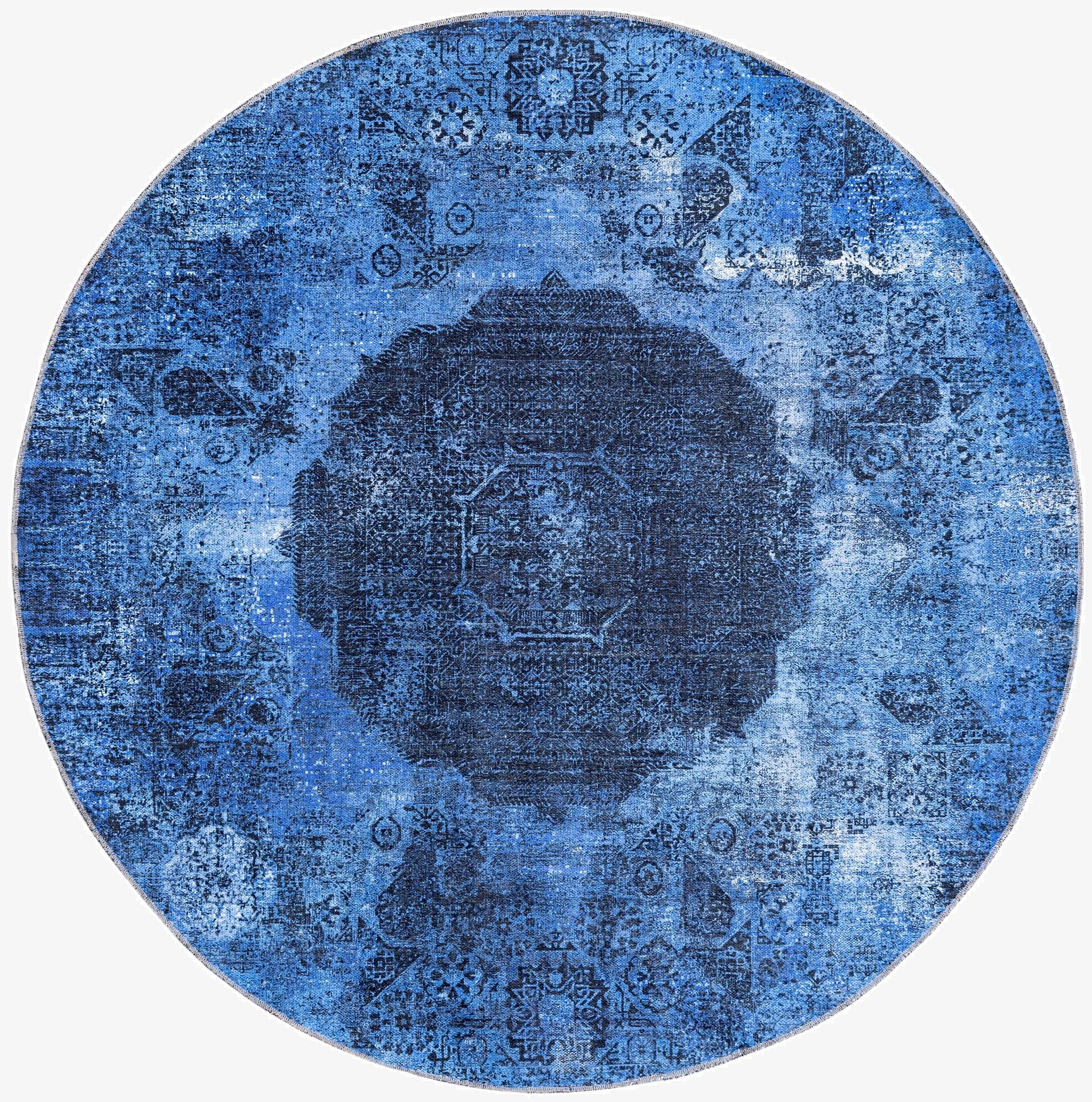  6' x 6'  Washable Yara Round Rug