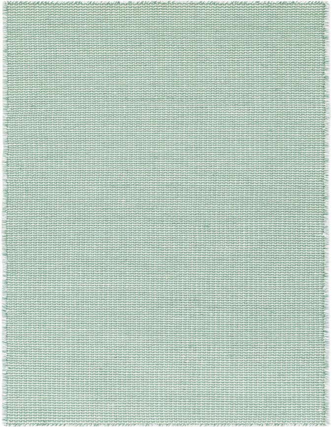 A 6 ft runner rug in a solid palm green color with a subtle textured flatweave pattern, ideal for a hallway or patio.