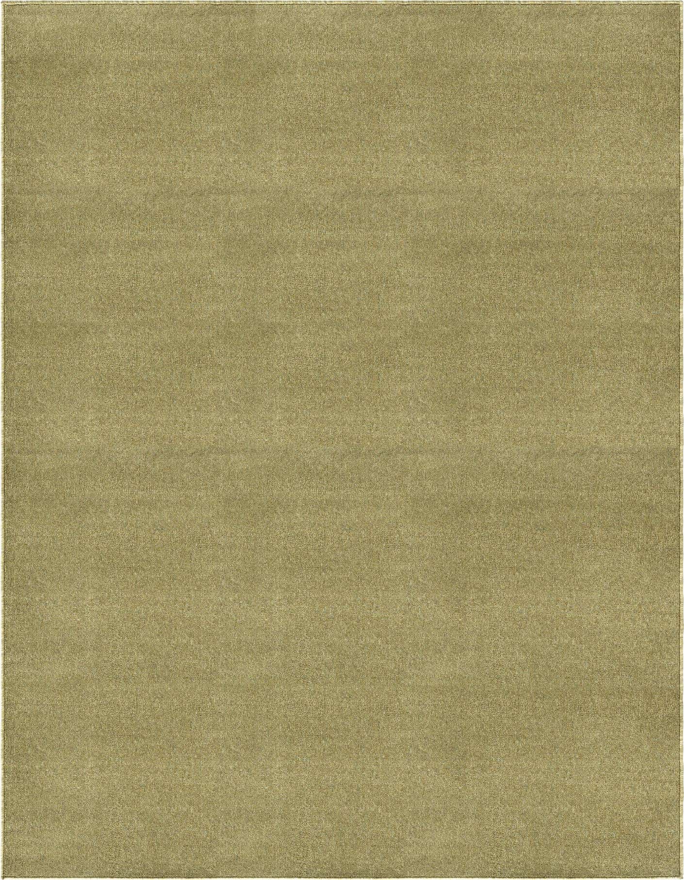 A 7x10 rectangular Everyday Solid rug in a muted green, featuring a thin, modern pile.