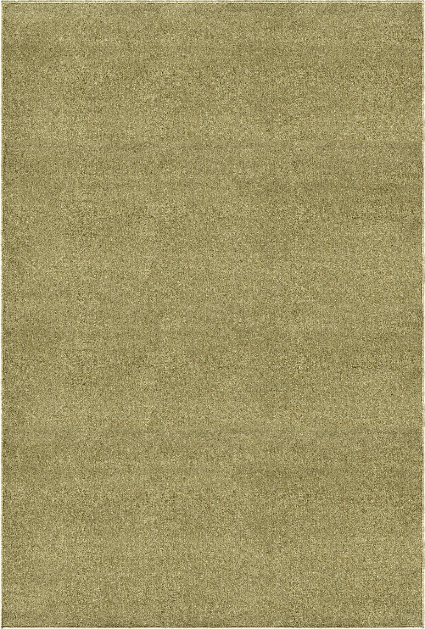 A 6x9 rectangular Everyday Solid rug from Rugs.com in a versatile green hue, featuring a thin pile.