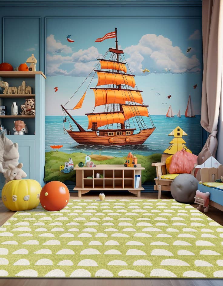 Detail image of  7' 10 x 10' Whimsy Kids Rug