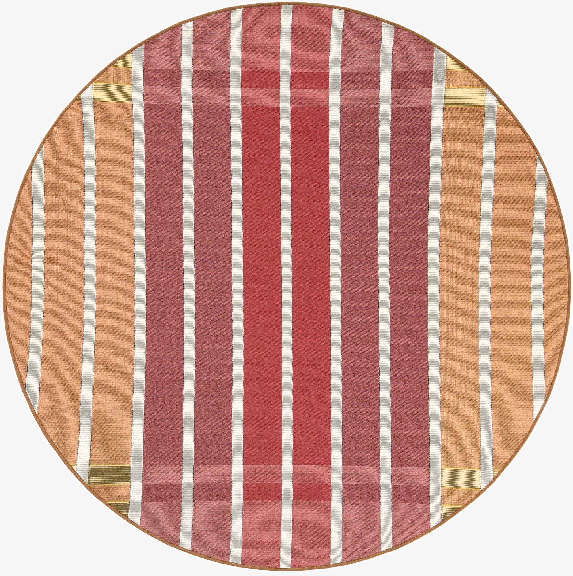  6' x 6'  Washable Ribbon Indoor / Outdoor Round Rug
