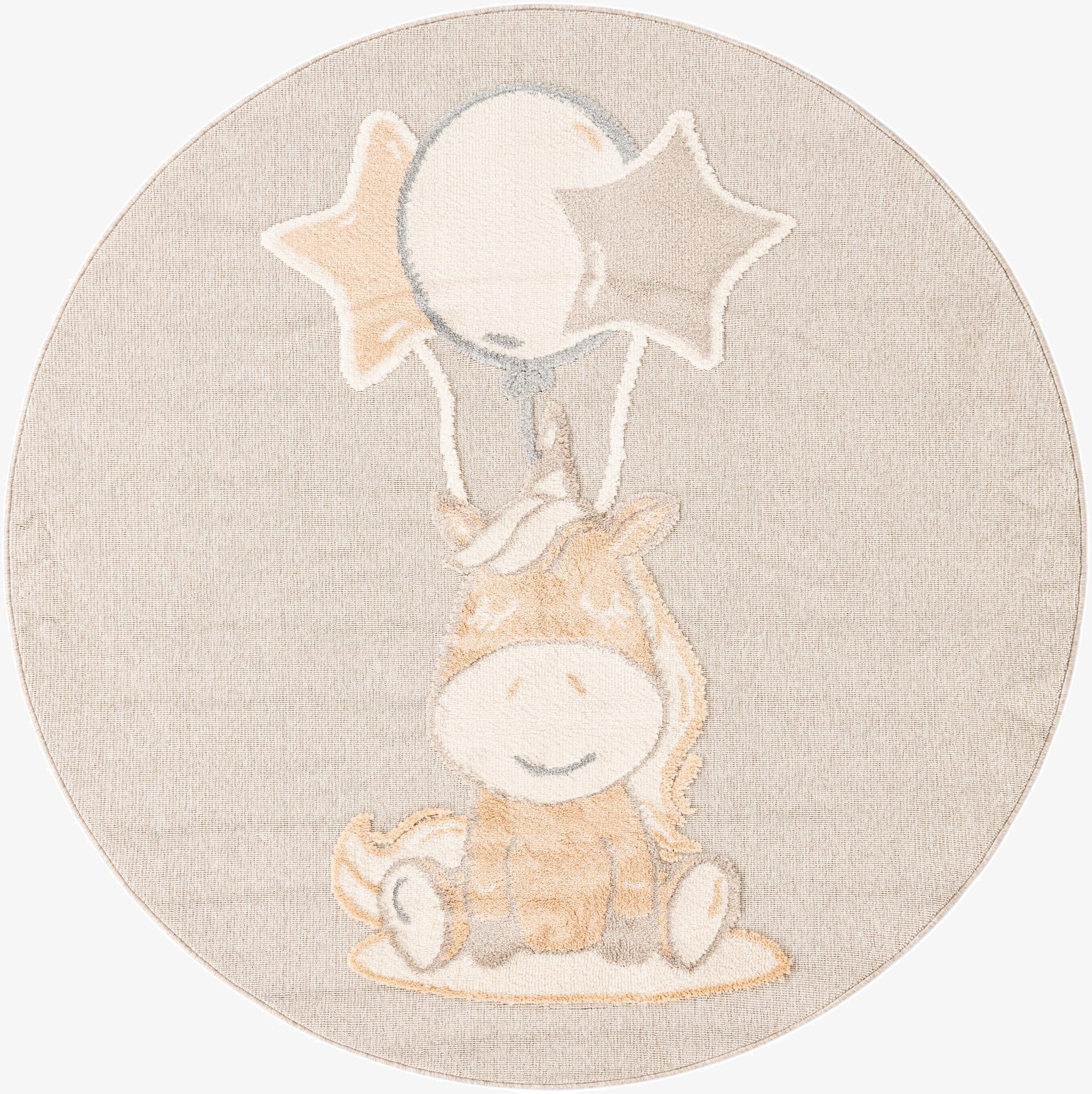  7' x 7' Whimsy Kids Round Rug