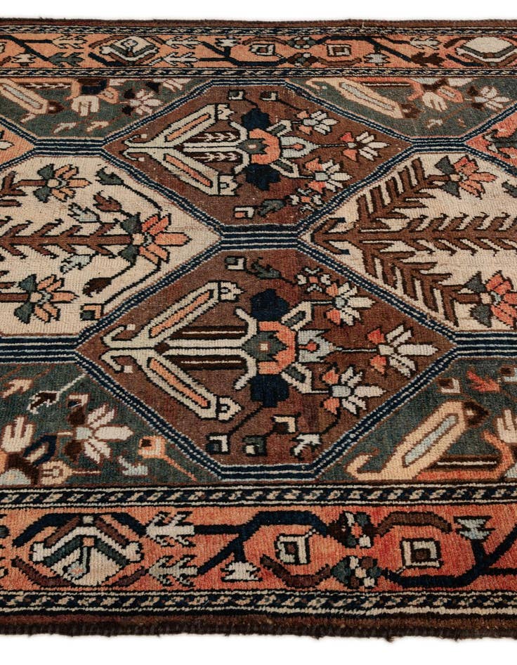 Detail image of  5' 4 x 9' 9  Hand Knotted Bakhtiar Persian Wool Rug