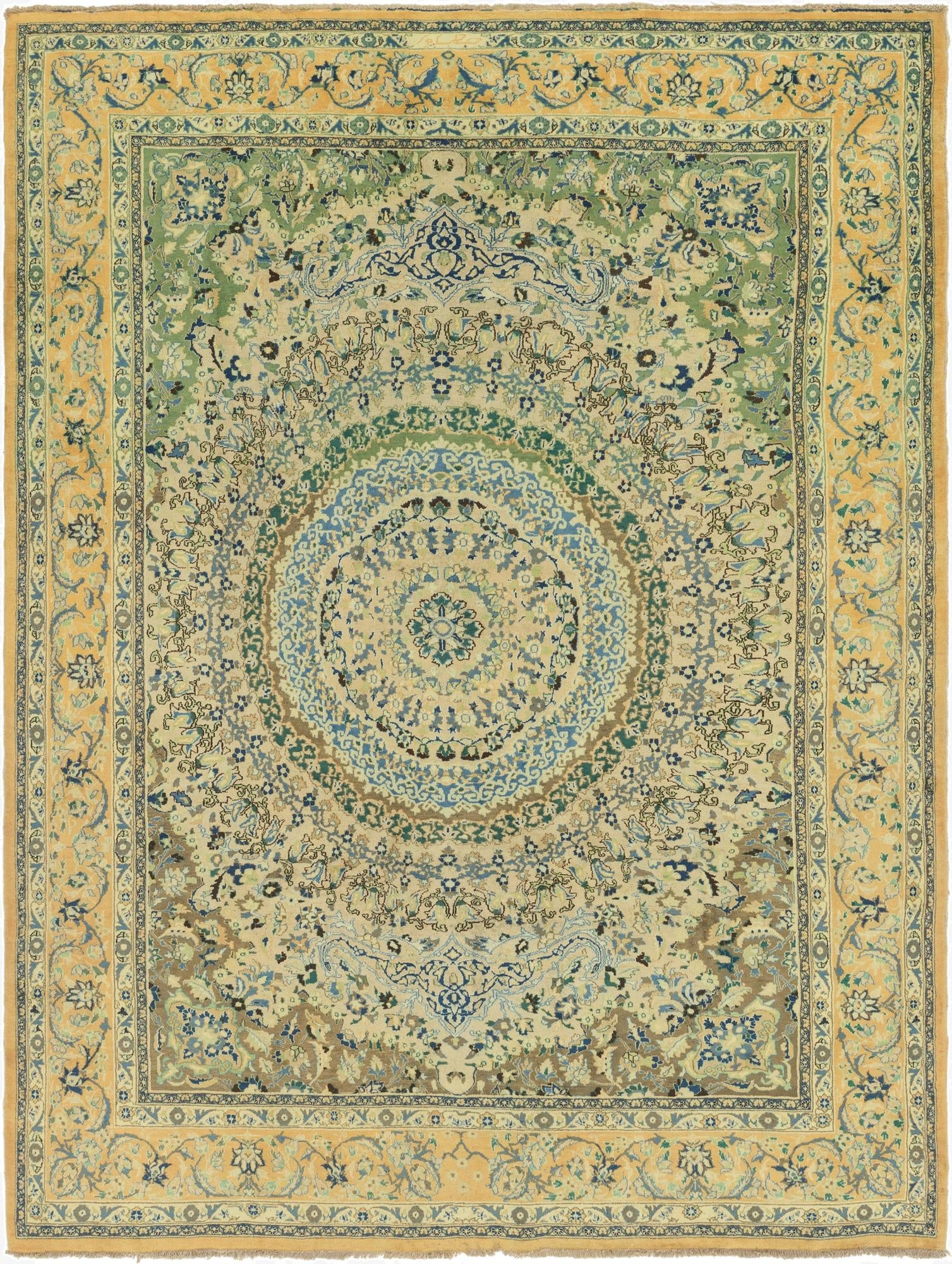  9' 8 x 12' 8  Hand Knotted Birjand Persian Wool Rug