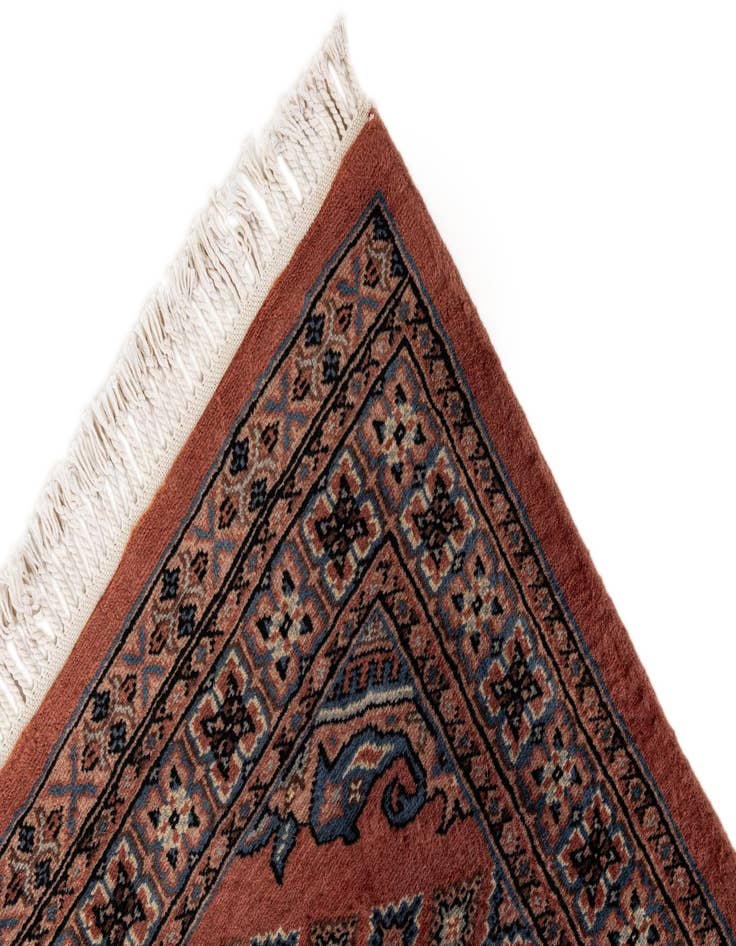 Detail image of  3' 2 x 5' 5  Hand Knotted Bokhara Wool Rug