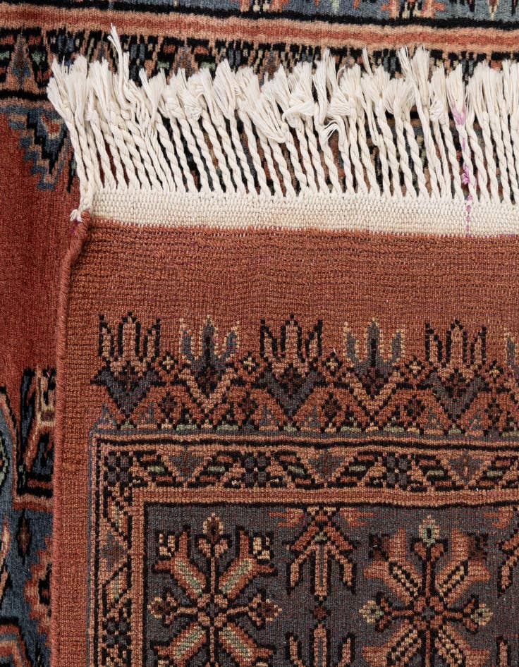 Detail image of  3' 3 x 5' 1  Hand Knotted Bokhara Oriental Wool Rug