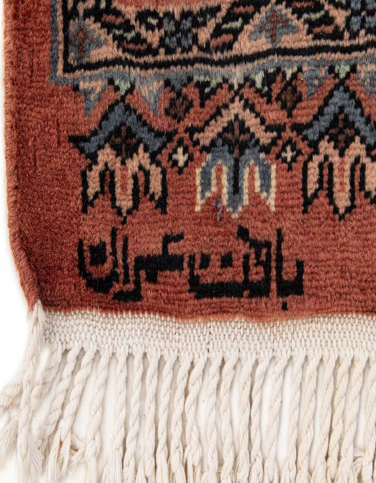 Detail image of  3' 3 x 5' 1  Hand Knotted Bokhara Oriental Wool Rug