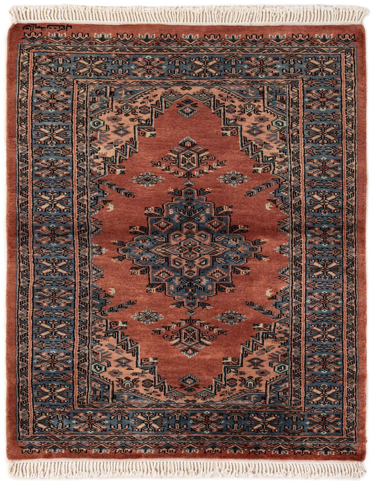Primary image  3' 3 x 5' 1  Hand Knotted Bokhara Oriental Wool Rug