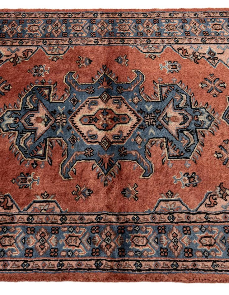 Detail image of  3' 3 x 4' 11  Hand Knotted Bokhara Wool Rug