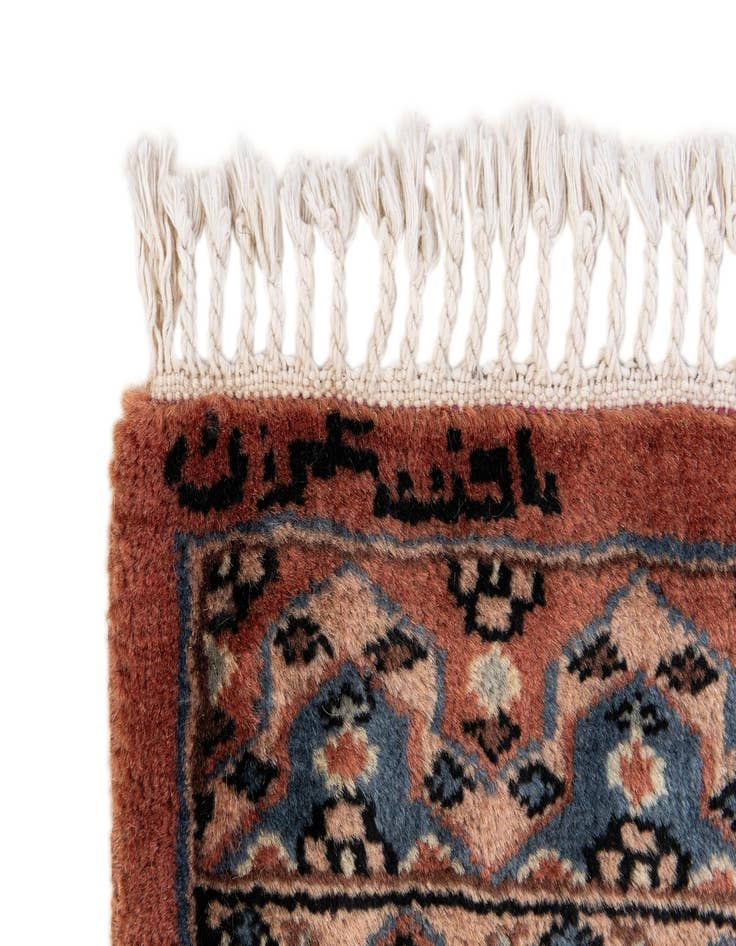 Detail image of  3' 3 x 4' 11  Hand Knotted Bokhara Wool Rug
