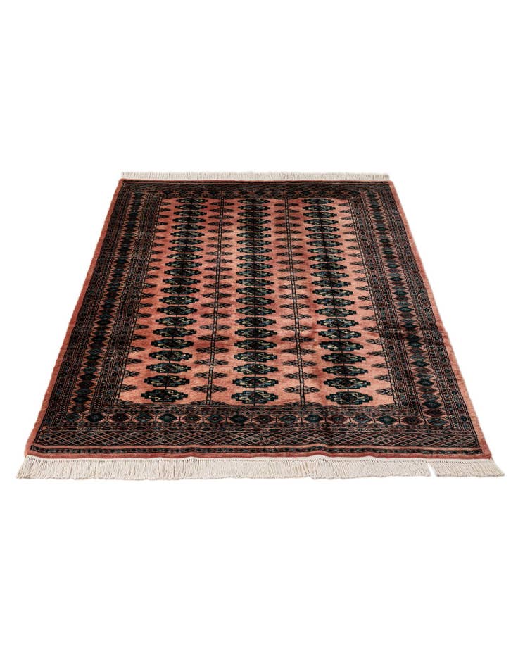 Detail image of  4' 1 x 6'  Hand Knotted Bokhara Oriental Wool Rug