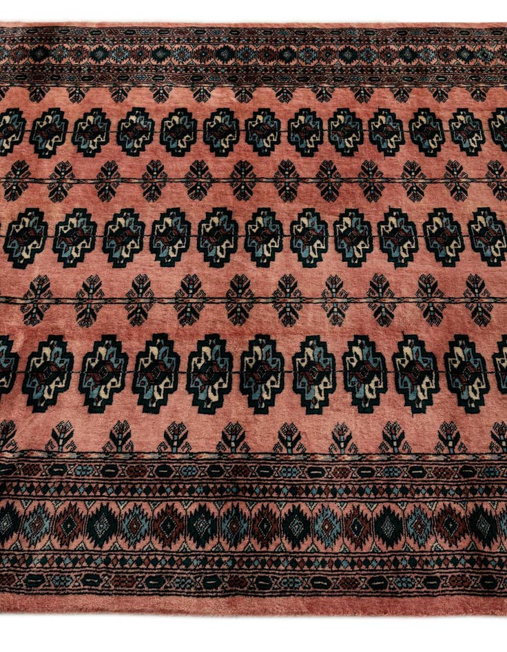 Detail image of  4' 1 x 6'  Hand Knotted Bokhara Oriental Wool Rug