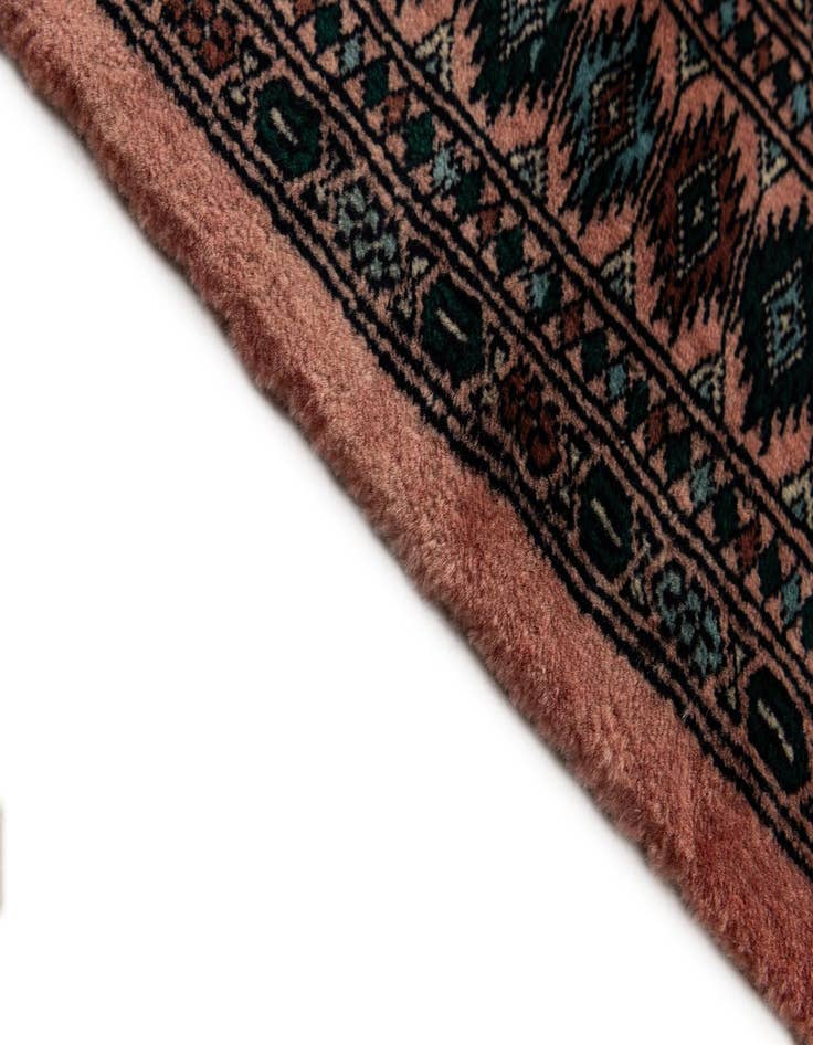 Detail image of  4' 1 x 6'  Hand Knotted Bokhara Oriental Wool Rug