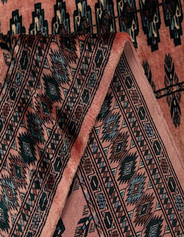 Detail image of  4' 1 x 6'  Hand Knotted Bokhara Oriental Wool Rug