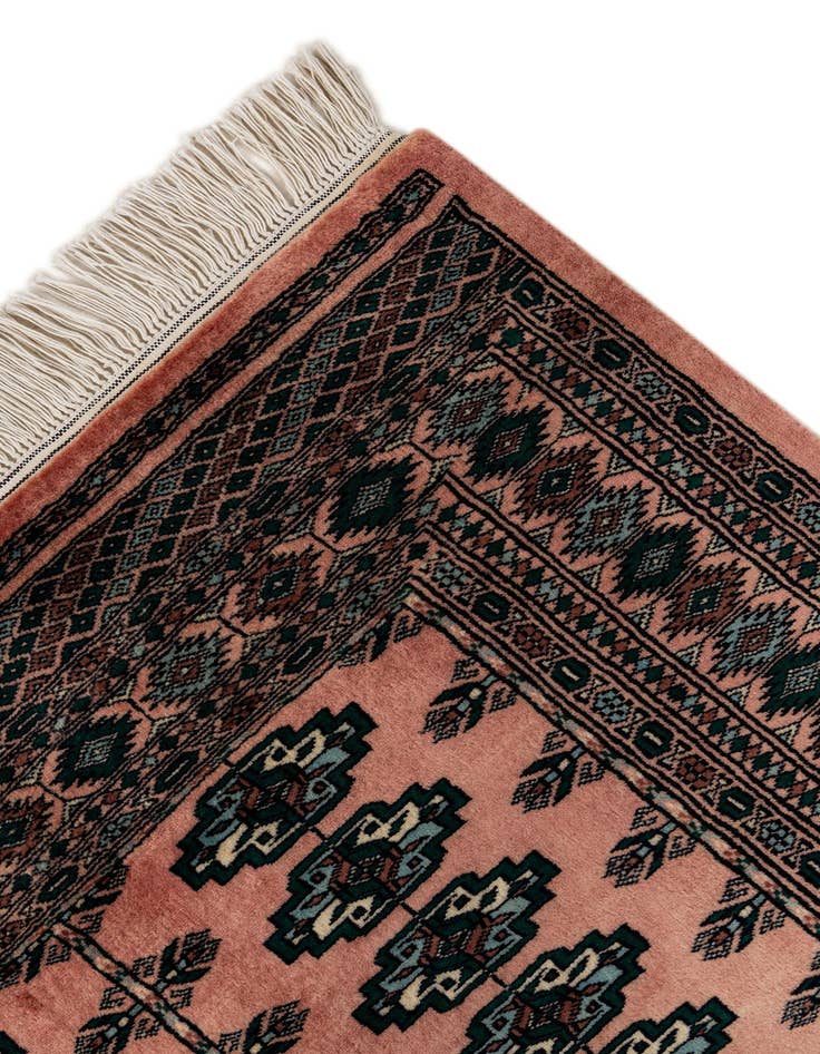 Detail image of  4' 1 x 6'  Hand Knotted Bokhara Oriental Wool Rug