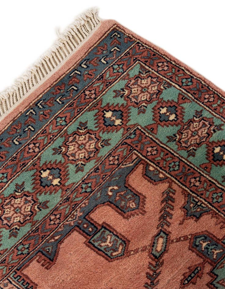 Detail image of  4' 3 x 6' 4  Hand Knotted Bokhara Oriental Wool Rug