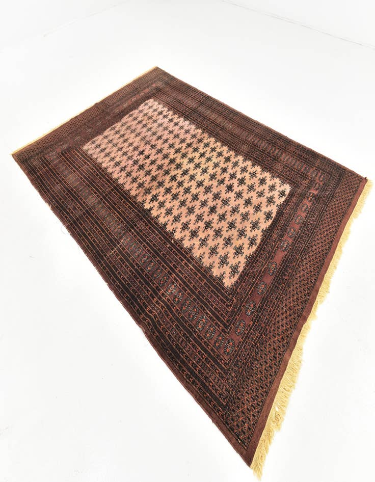 Detail image of  7' x 10'  Hand Knotted Bokhara Oriental Wool Rug