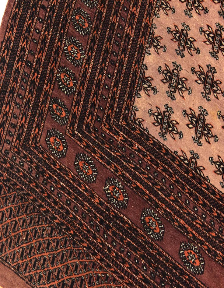 Detail image of  7' x 10'  Hand Knotted Bokhara Oriental Wool Rug