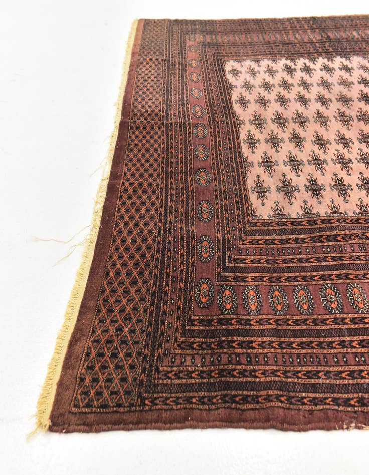 Detail image of  7' x 10'  Hand Knotted Bokhara Oriental Wool Rug