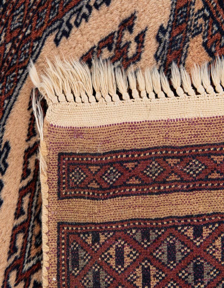 Detail image of  2' 1 x 3' 3  Hand Knotted Bokhara Oriental Wool Rug