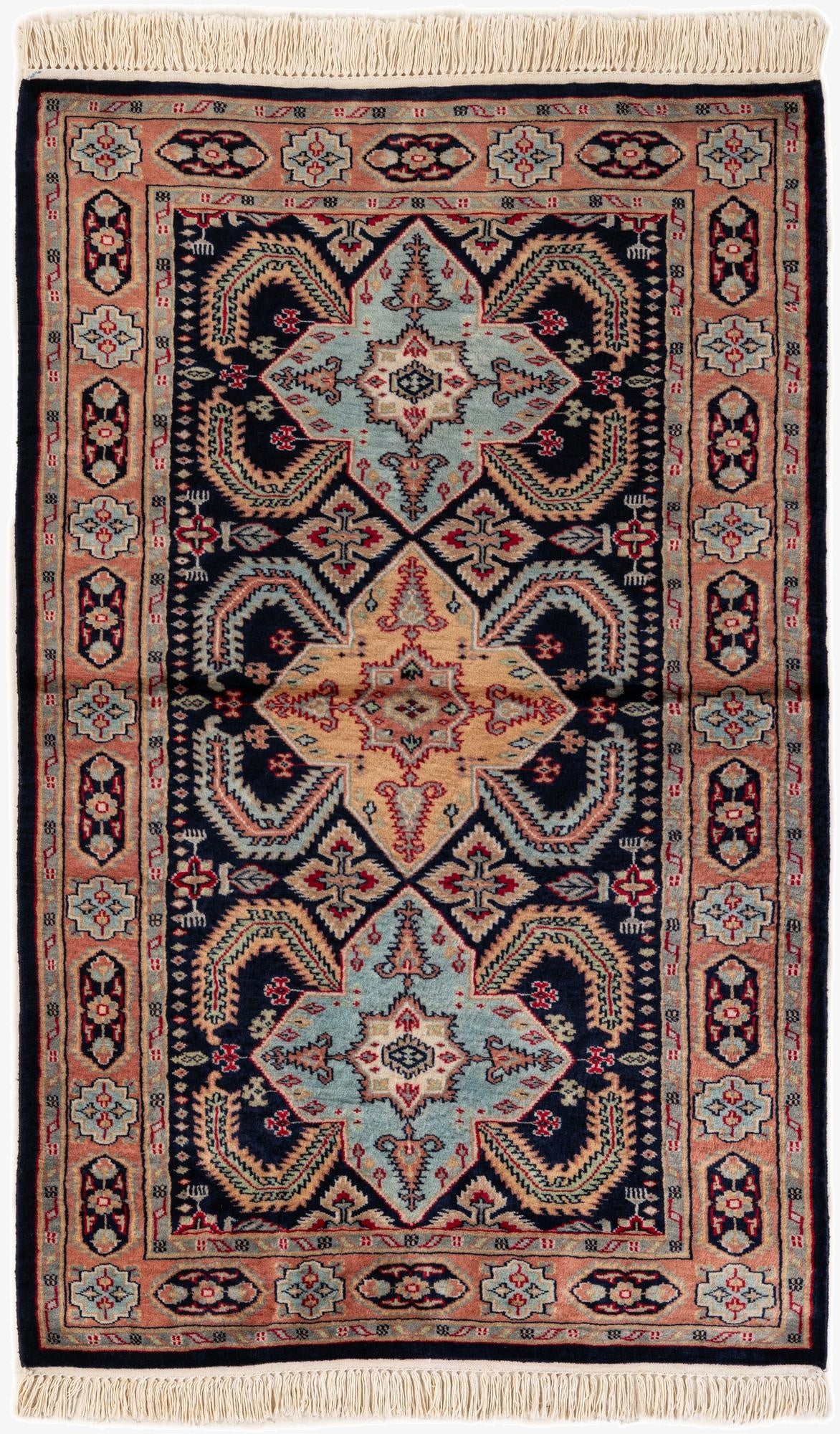  3' 3 x 5'  Hand Knotted Bokhara Wool Rug