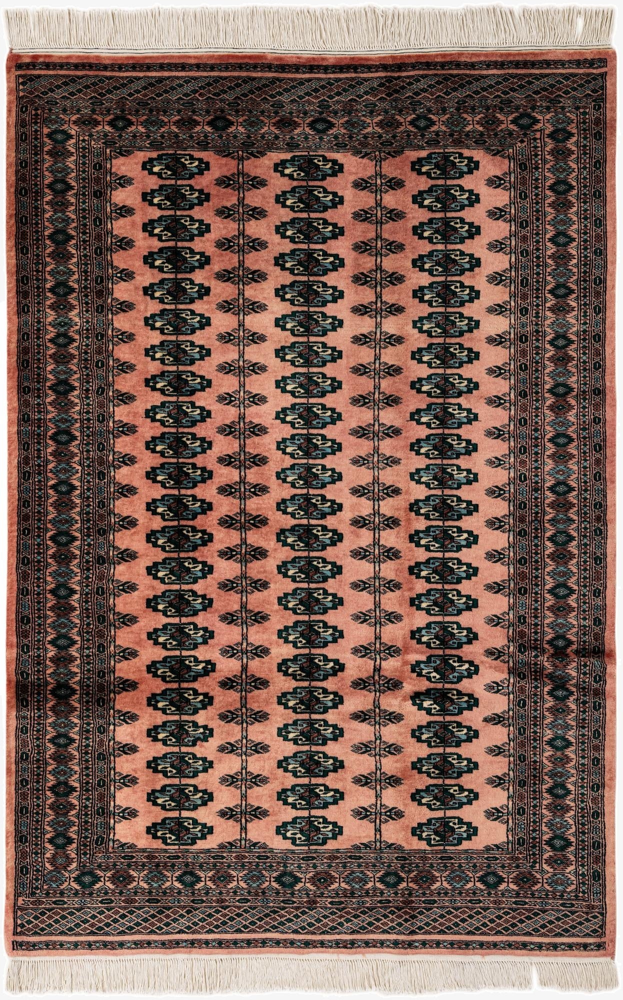  4' 1 x 6'  Hand Knotted Bokhara Oriental Wool Rug
