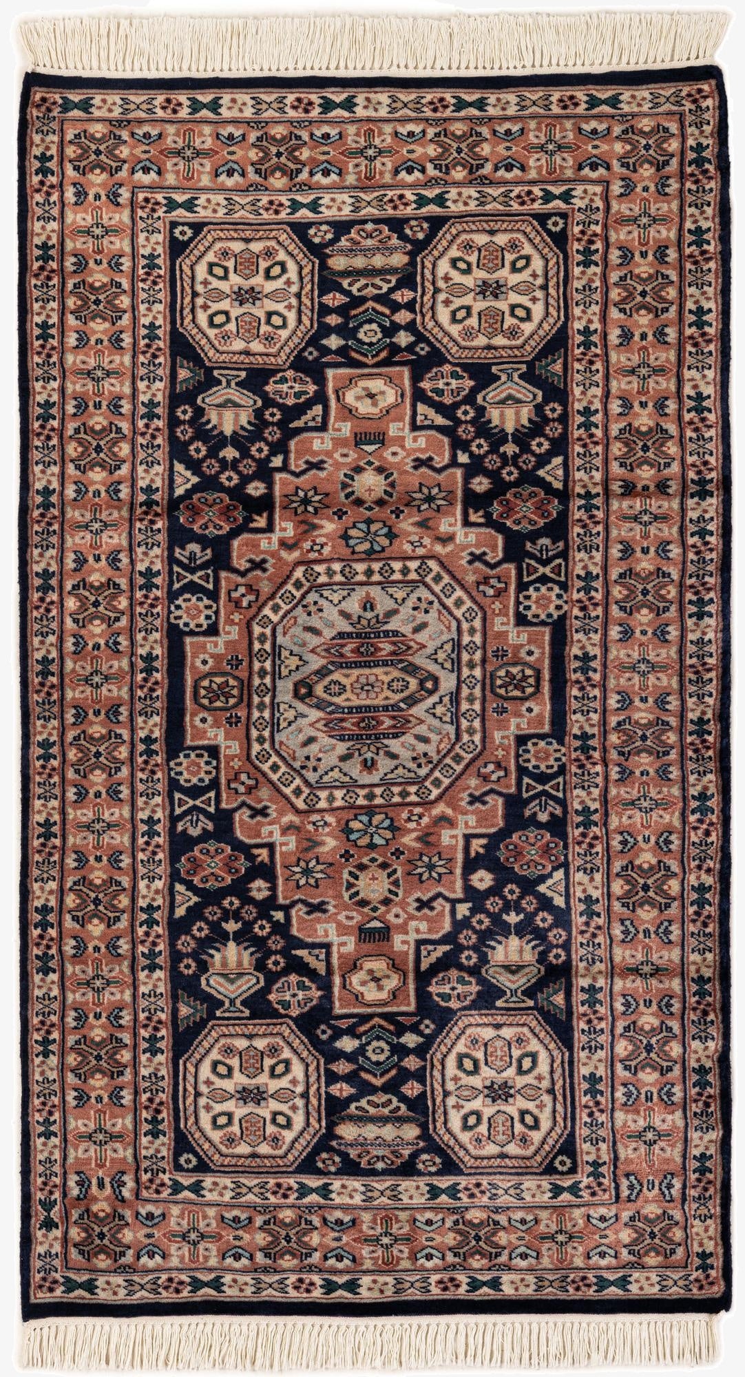  3' 3 x 5' 10  Hand Knotted Bokhara Wool Rug