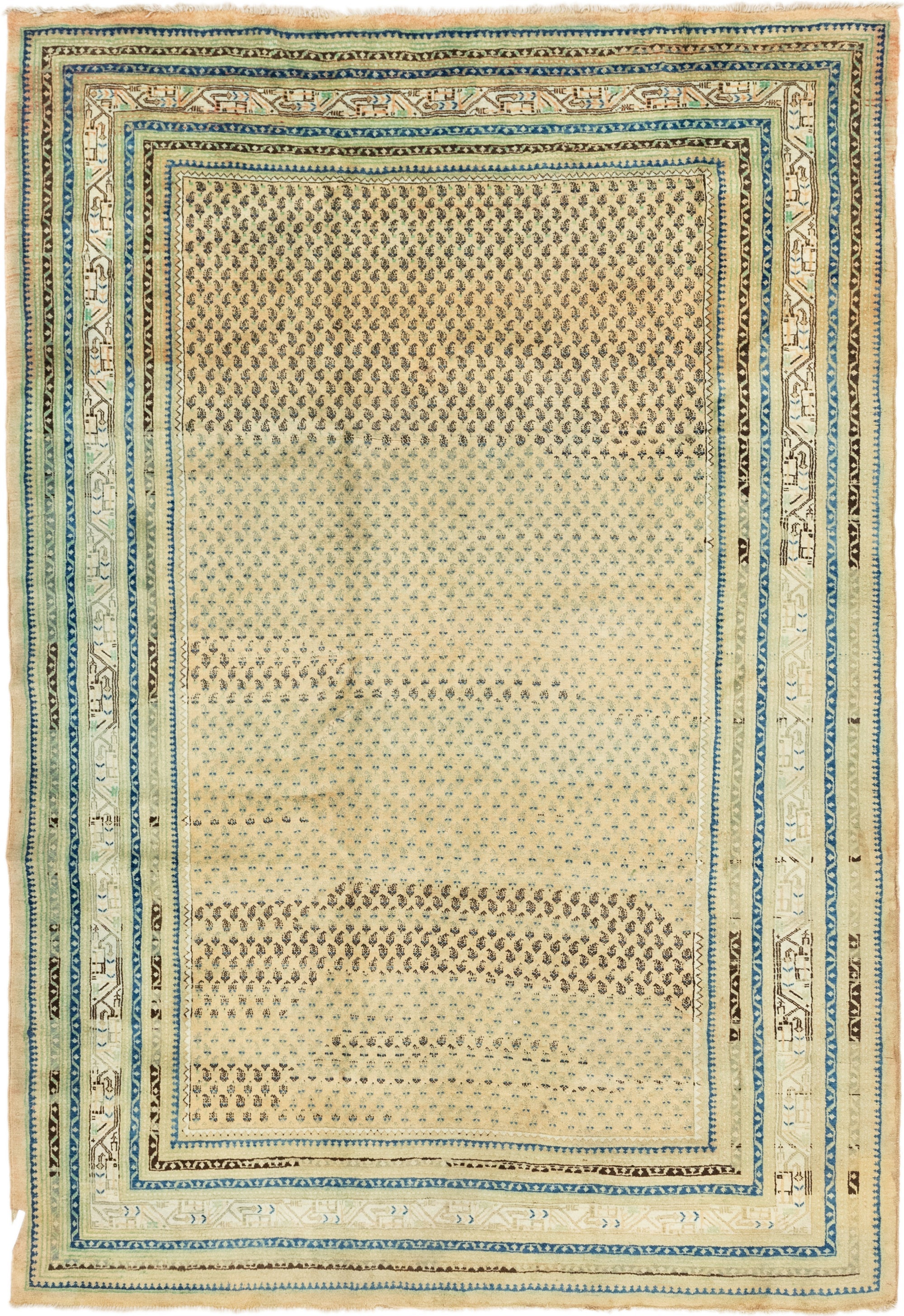  7' 5 x 10' 7  Hand Knotted Botemir Persian Wool Rug