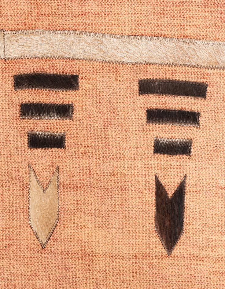 Detail image of  4' x 5' 7 Cowhide Leather Rug