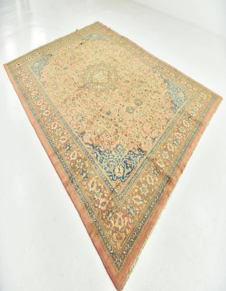 Detail image of  9' 9 x 13'  Hand Knotted Farahan Persian Wool Rug