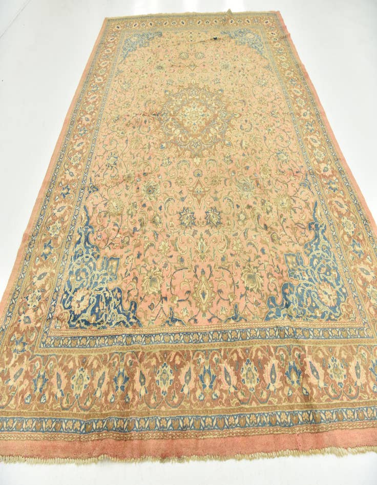 Detail image of  9' 9 x 13'  Hand Knotted Farahan Persian Wool Rug