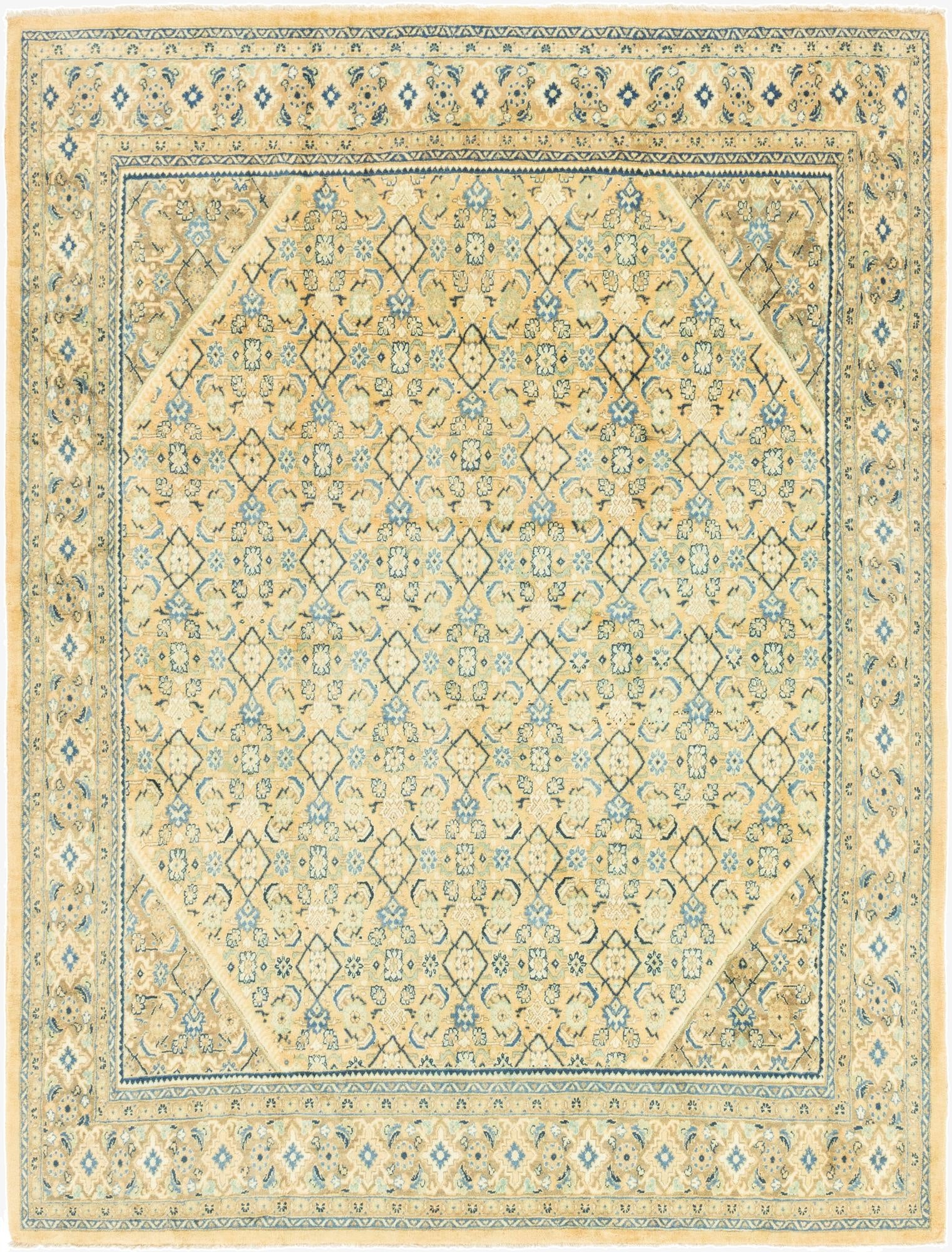  9' 9 x 12' 8  Hand Knotted Farahan Persian Wool Rug