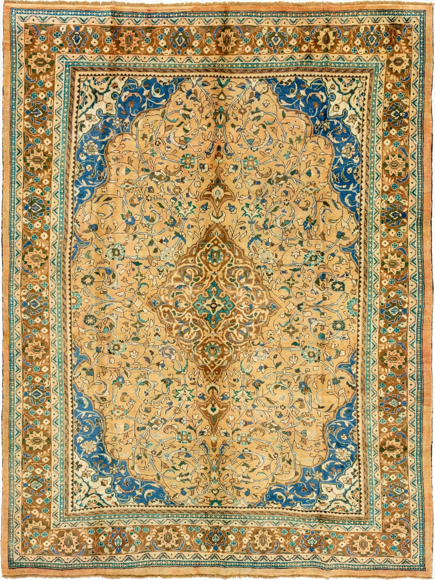  10' 1 x 13' 2  Hand Knotted Farahan Persian Wool Rug