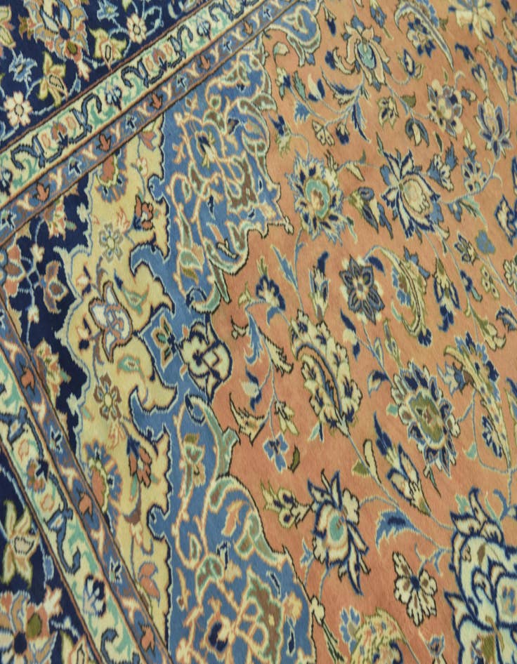 Detail image of 10' x 13' 3 Hand Knotted Isfahan Persian Wool Rug