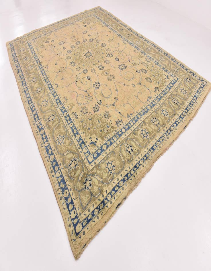 Detail image of  9' 9 x 12' 8  Hand Knotted Isfahan Persian Wool Rug