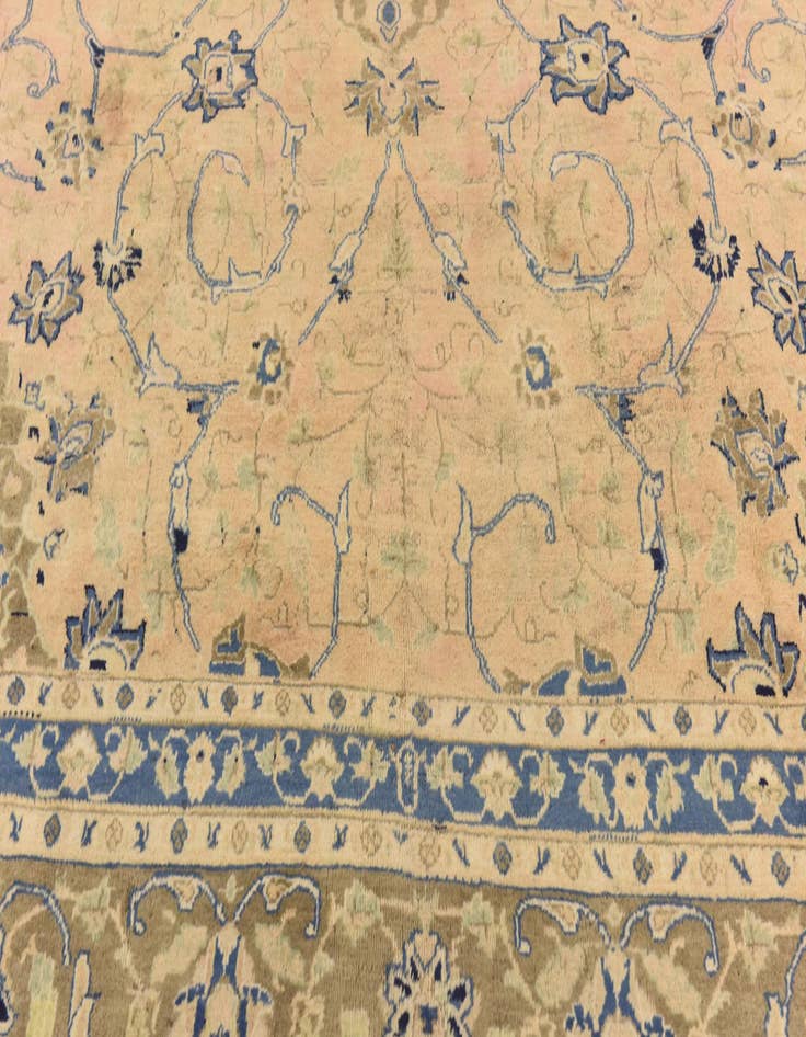 Detail image of  9' 9 x 12' 8  Hand Knotted Isfahan Persian Wool Rug