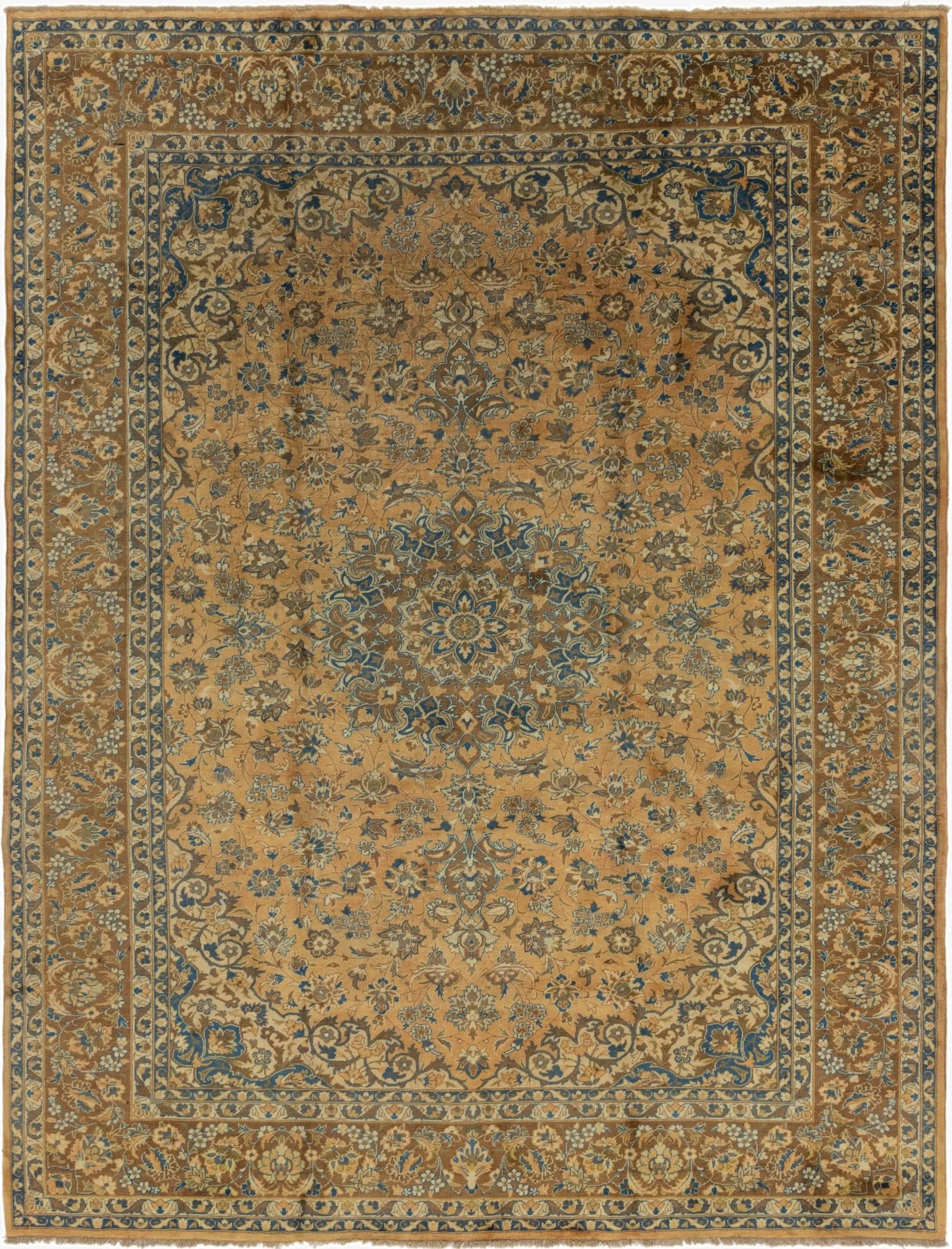  9' 7 x 12' 9  Hand Knotted Isfahan Persian Wool Rug