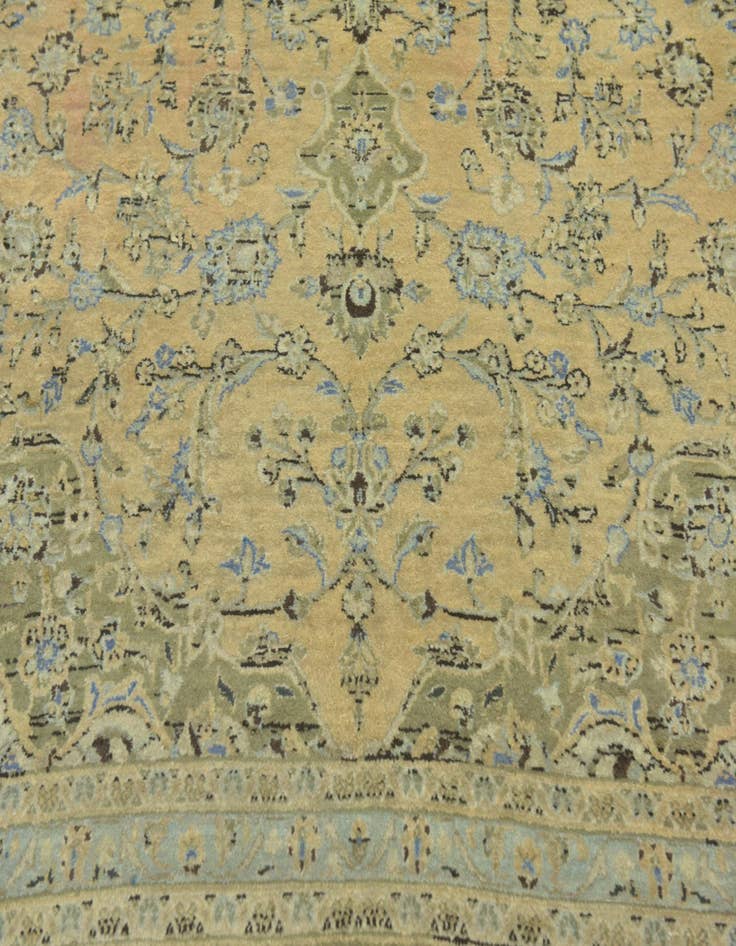 Detail image of  9' 10 x 13' 2  Hand Knotted Kashan Persian Wool Rug