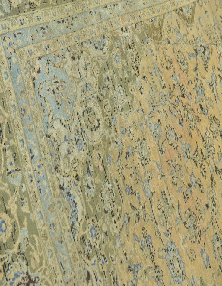 Detail image of  9' 10 x 13' 2  Hand Knotted Kashan Persian Wool Rug