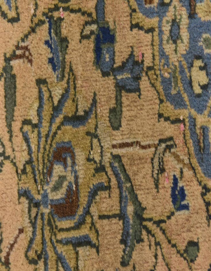 Detail image of  9' 6 x 12' 9  Hand Knotted Kashan Persian Wool Rug