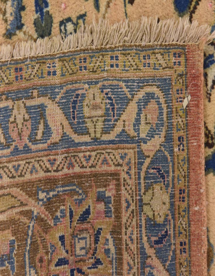 Detail image of  9' 6 x 12' 9  Hand Knotted Kashan Persian Wool Rug